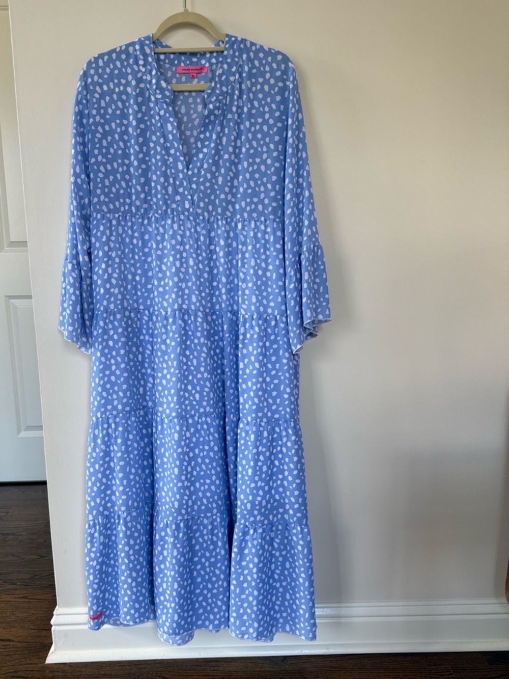Simply Southern Light Blue Polka Dot Maxi Dress